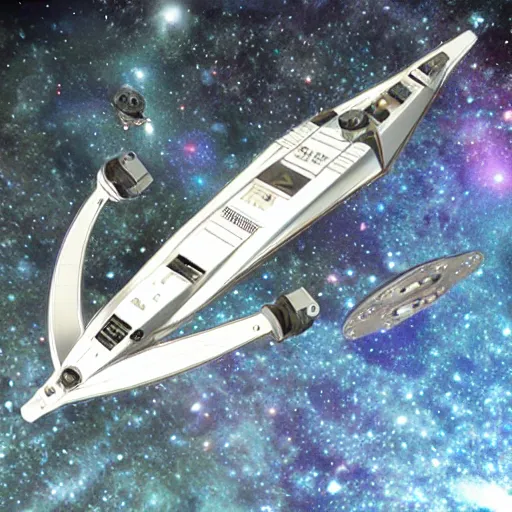 Image similar to deep space 9, scale model, made of diamond