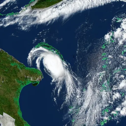 Image similar to satellite view of florida hurricane season. nasa