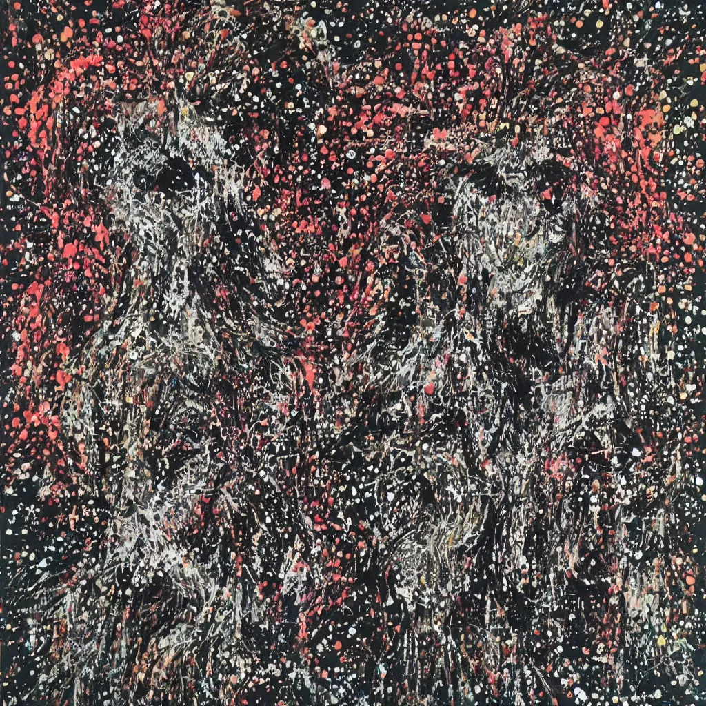 Image similar to camo made of teeth, smiling, abstract, francis bacon artwork, cryptic, dots, spots, stipple, lines, splotch, color tearing, pitch bending, faceless people, dark, ominous, eerie, hearts, minimal, points, technical, old painting, neon colors, folds