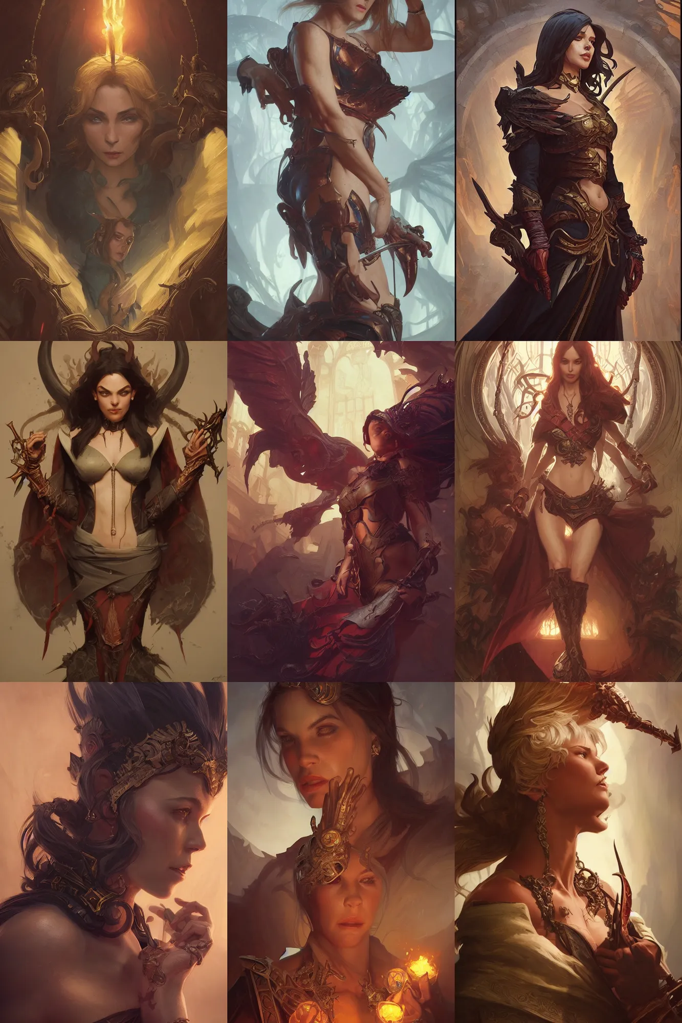 Prompt: cinematic stills from the devil's advocate, deep focus, d & d, fantasy, intricate, elegant, highly detailed, digital painting, artstation, concept art, matte, sharp focus, illustration, hearthstone, art by artgerm and greg rutkowski and alphonse mucha