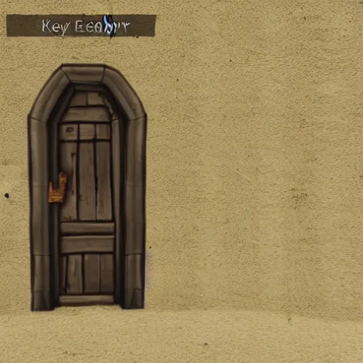 Prompt: a door's key, inventory item, realistic, mystical, unreal engine