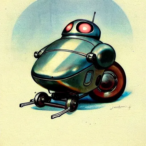 Image similar to ( ( ( ( ( 1 9 5 0 s retro future android robot fat robot mouse wagon. muted colors., ) ) ) ) ) by jean - baptiste monge,!!!!!!!!!!!!!!!!!!!!!!!!!