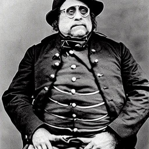 Prompt: Danny DeVito as a Civil War confederate general, color photograph