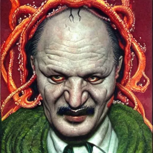 Prompt: martin heidegger became bloody ugly lovecraftian degenerate abomination, photo - realistic, color image, 2 k, highly detailed, occult art