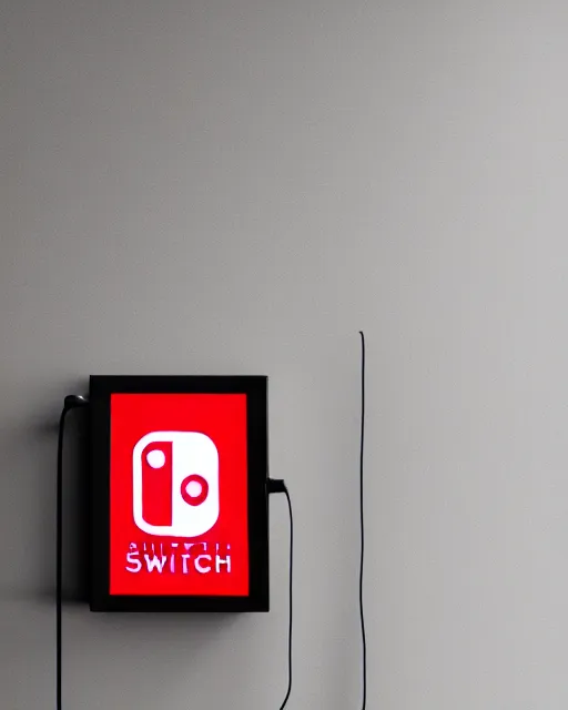 Image similar to minimalist poster of a switch