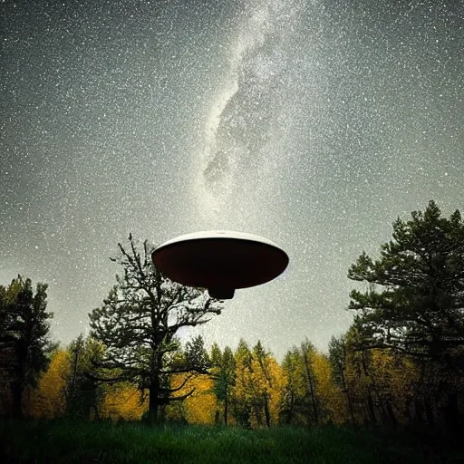 Prompt: huge mysterious ufo ignoring the laws of physics over a natural scene. otherwordly material. entries in the 2 0 2 0 sony world photography awards.