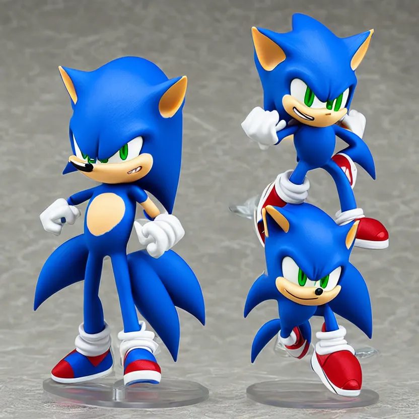 Prompt: nendroid figure of sonic the hedgehog, high quality, made by good smile company