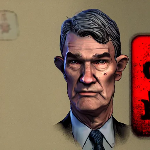 Image similar to Screenshot of Jerome Powell as a character in Dead By Daylight