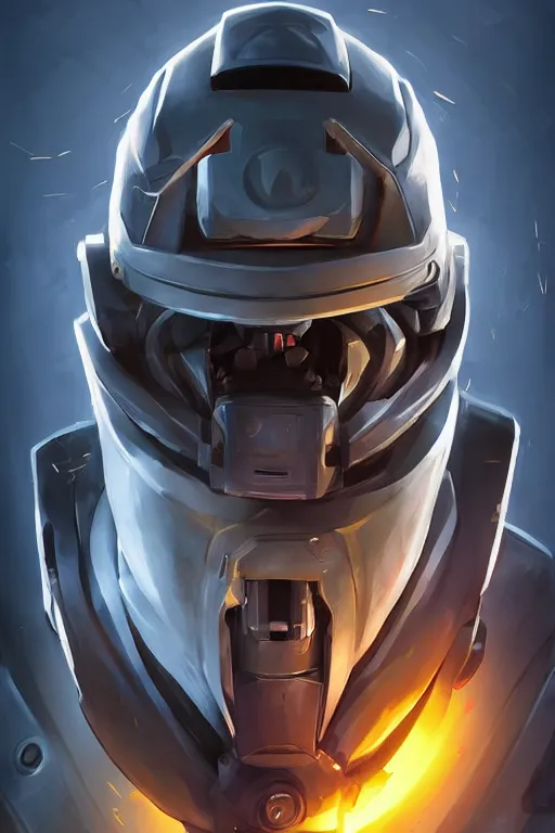 Image similar to epic mask helmet robot ninja portrait stylized as fornite style game design fanart by concept artist gervasio canda, behance hd by jesper ejsing, by rhads, makoto shinkai and lois van baarle, ilya kuvshinov, rossdraws global illumination radiating a glowing aura global illumination ray tracing hdr render in unreal engine 5