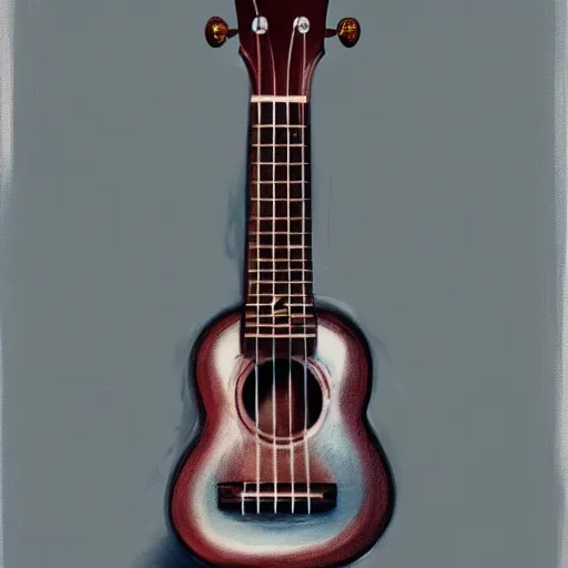 Image similar to highly detailed painting of an ukulele, digital painting, artstation, realistic