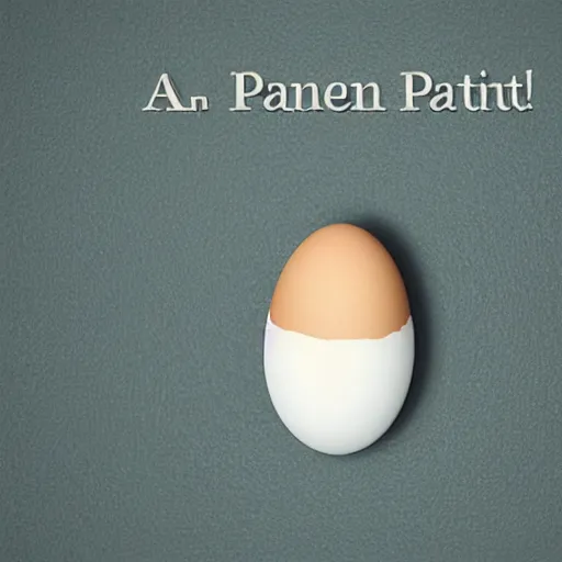 Prompt: an egg as a us patent