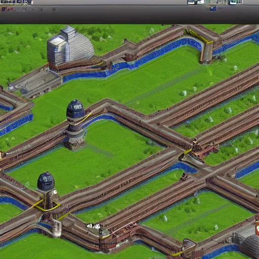 Image similar to openttd remasted in HD photoreal