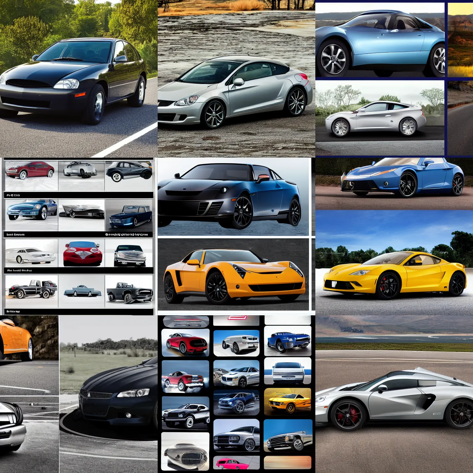 Prompt: Select each image containing a car