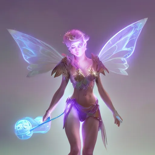 Prompt: a DND glowing fairy, made by Stanley Artgerm Lau, WLOP, Rossdraws, ArtStation, CGSociety, concept art, cgsociety, octane render, trending on artstation, artstationHD, artstationHQ, unreal engine, 4k, 8k,