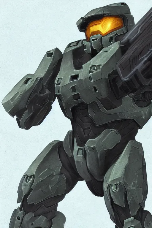 Image similar to a grunt from halo, highly detailed, digital art, sharp focus, trending on art station, anime art style