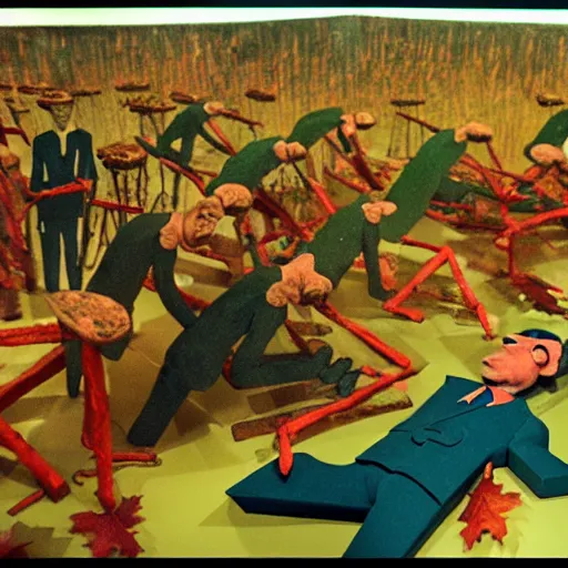 Image similar to fall of saigon by otto dix, claymation