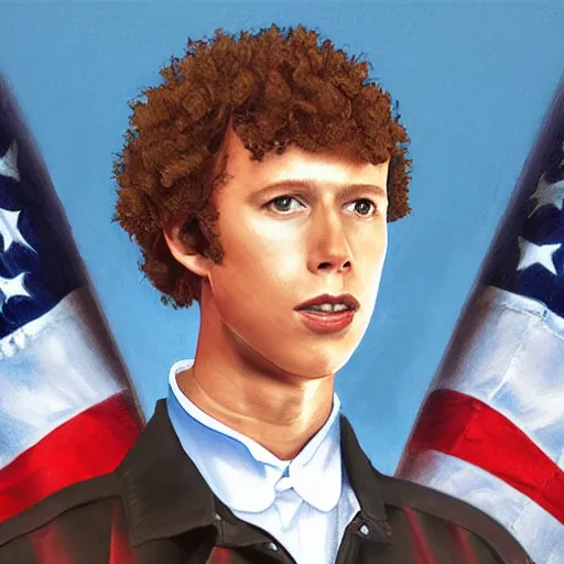 Prompt: napoleon dynamite is elected president of the united states, 4k, realism