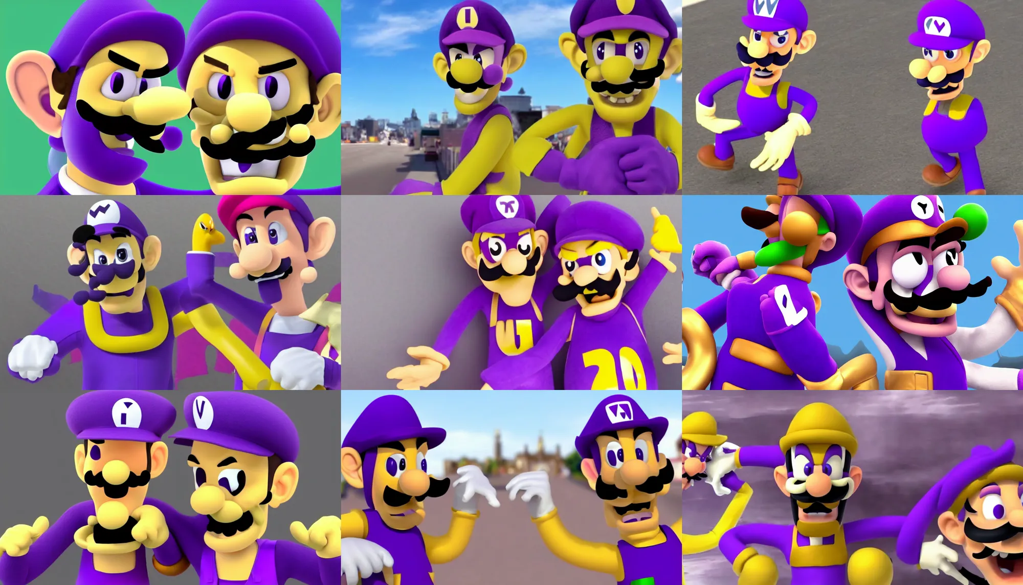 Prompt: youtube thumbnail of waluigi