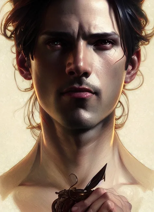 Image similar to ultra realistic illustration, handsome magician. intricate, elegant, highly detailed, digital painting, artstation, concept art, smooth, sharp focus, illustration, art by artgerm and greg rutkowski and alphonse mucha and wlop