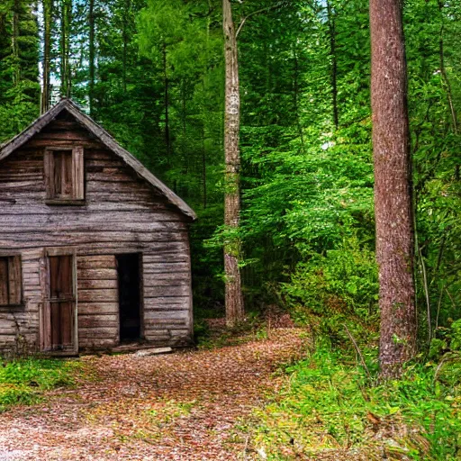 Image similar to in deep forest in france antic cabin farytale story