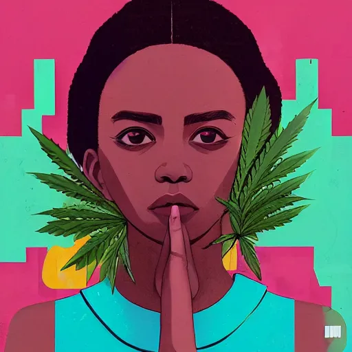 Image similar to Jamaica Marijuana profile picture by Sachin Teng, asymmetrical, Organic Painting , Matte Painting, geometric shapes, hard edges, graffiti, street art:2 by Sachin Teng:4