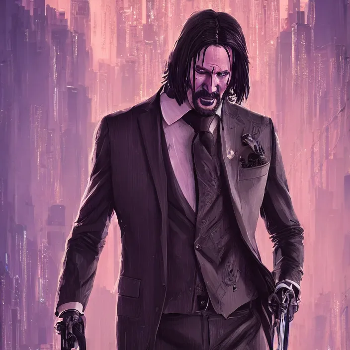 Image similar to portrait of john wick as skeleton. intricate abstract. intricate artwork. by Tooth Wu, wlop, beeple, dan mumford. octane render, trending on artstation, greg rutkowski very coherent symmetrical artwork. cinematic, hyper realism, high detail, octane render, 8k, iridescent accents