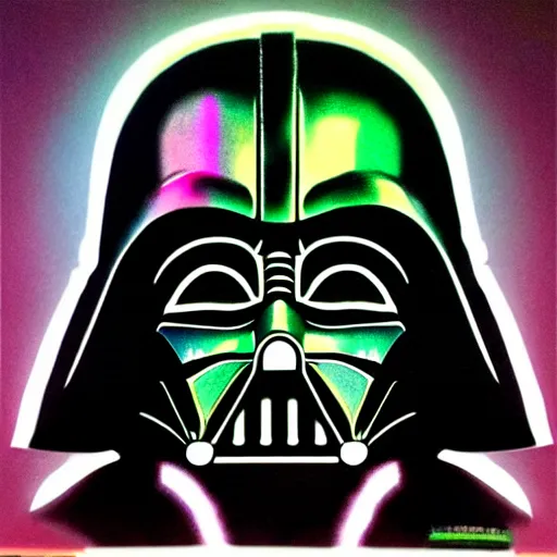 Prompt: iridescent Darth Vader