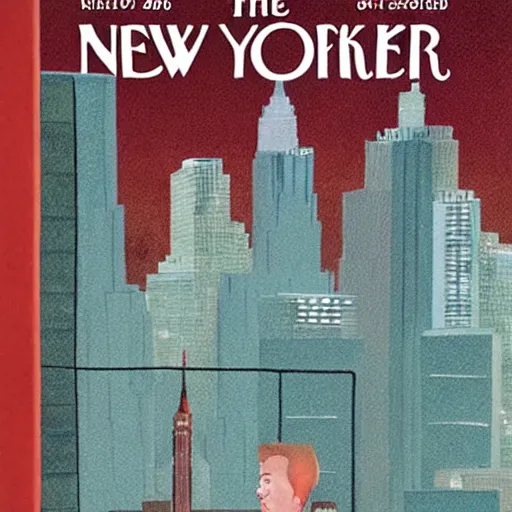 Prompt: new yorker cover januari 2 0 7 5