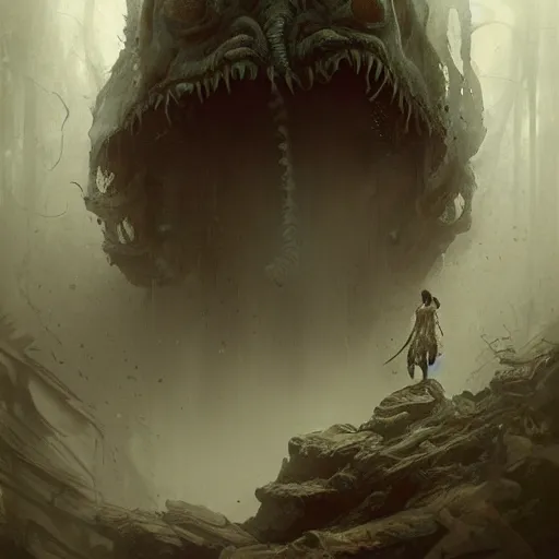 Image similar to epic hyperdetailed portrait of a haunting 🐙🕷 lurking in the shadows. by greg rutkowski, highly detailed portrait, rococo, digital painting, artstation, concept art, smooth, sharp foccus ilustration, artstation hq. intricate, elegant. art by wlop and artgerm and greg rutkowski and alphonse mucha, masterpiece. misty rainforest