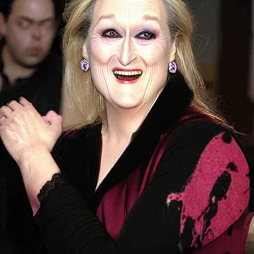 Prompt: evil vampire Meryl Streep