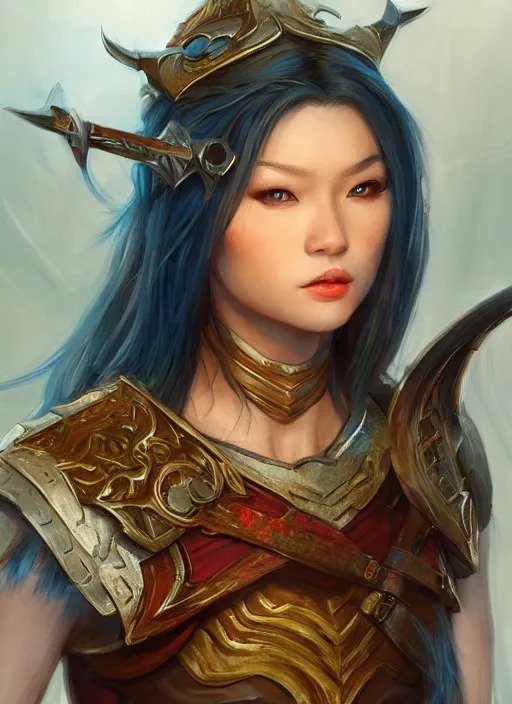 Image similar to asian human, ultra detailed fantasy, dndbeyond, bright, colourful, realistic, dnd character portrait, full body, pathfinder, pinterest, art by ralph horsley, dnd, rpg, lotr game design fanart by concept art, behance hd, artstation, deviantart, hdr render in unreal engine 5