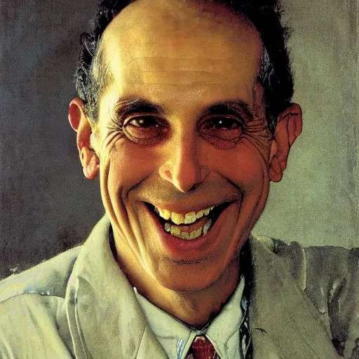 Image similar to portrait of yossi benayoun smiling by norman rockwell