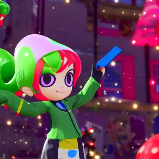 Image similar to Splatoon 3 Christmas event outfit