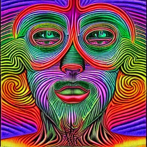 Image similar to Sneeze in the art style of Alex Grey,