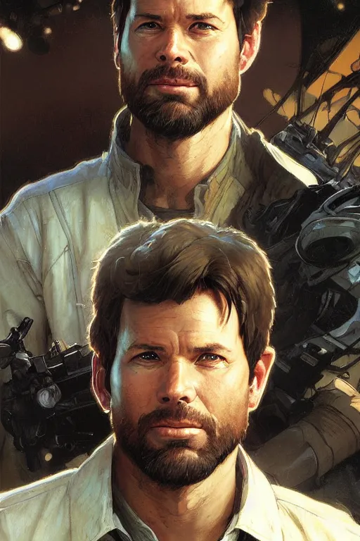 Prompt: Kyle Katarn portrait by Stanley Artgerm Lau, greg rutkowski, thomas kindkade, alphonse mucha, loish, norman Rockwell