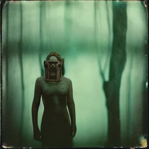 Image similar to kodak portra 4 0 0, wetplate, photo of a surreal artsy dream scene, horror, grotesque, portrait