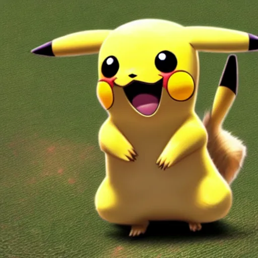 Image similar to if Pikachu were a real animal