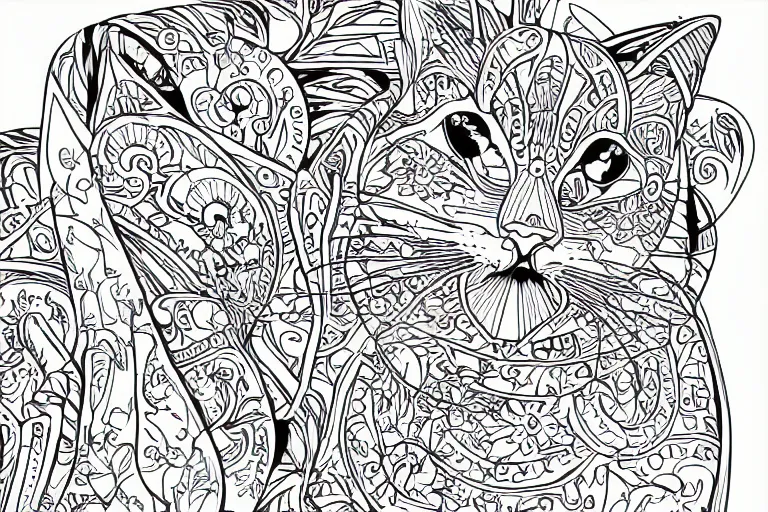 Image similar to a vector illustration of a cat goddess, highly detailed, elegant