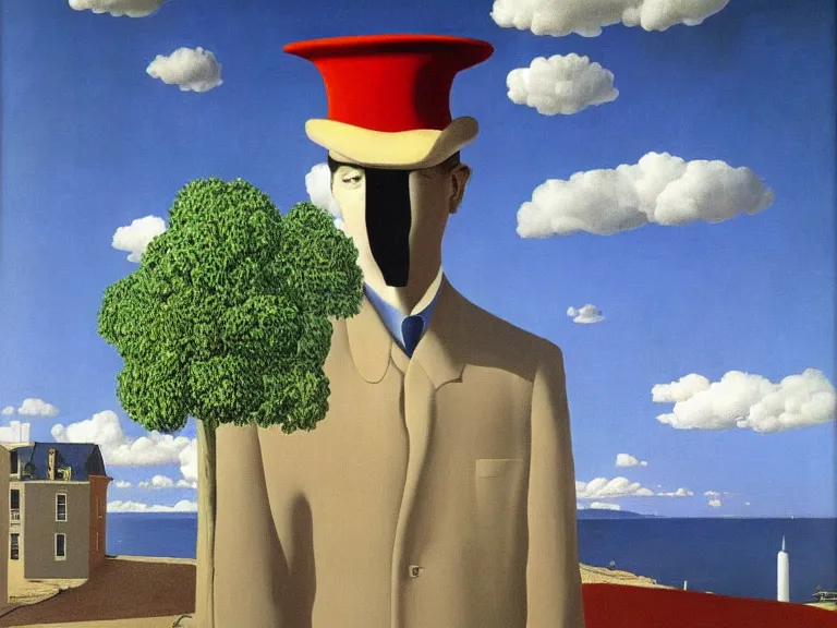 Image similar to painting by rene magritte and salvador dali, high detail, high resolution