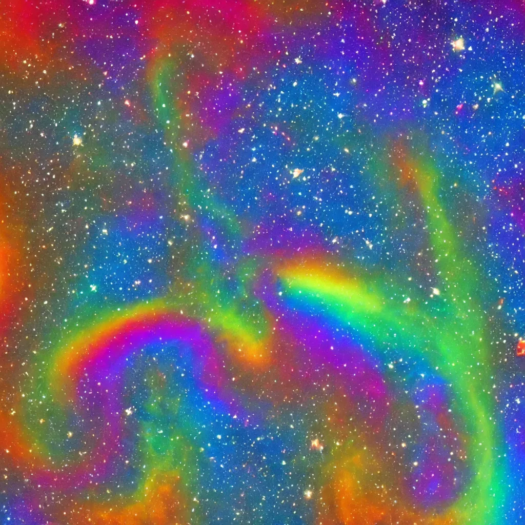 Image similar to rainbow cosmic penguin