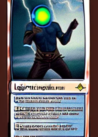 Prompt: Lightnin Bolt, Magic: the Gathering card