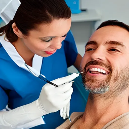 Image similar to dentist operating on a biblically accurate angel hd
