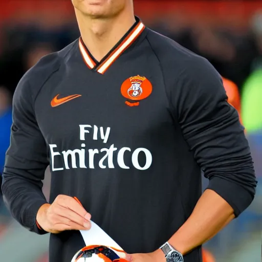 Prompt: Christiano Ronaldo signing for Blackpool FC