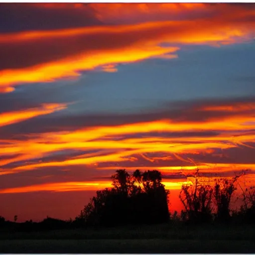 Prompt: sunset clouds in shape of a giant bird