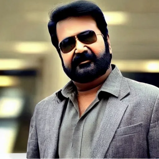 Image similar to one person that look like mammootty and mohanlal mixed together