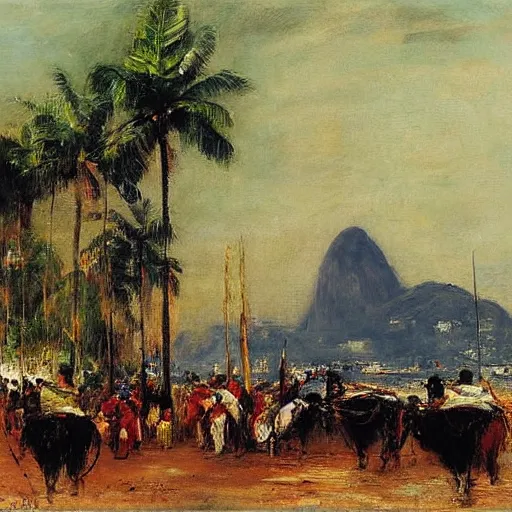 Image similar to rio de janeiro painted by eugene boudin