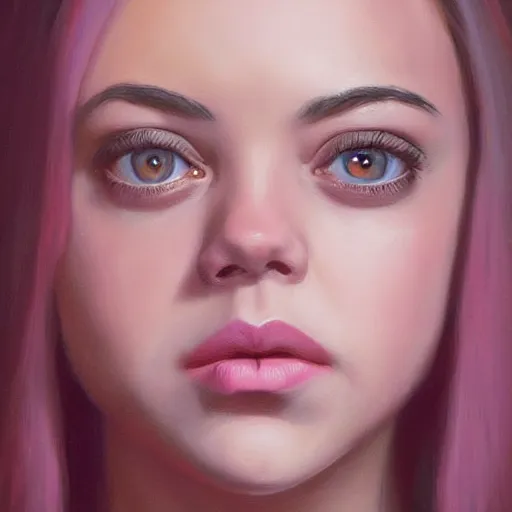 Image similar to pink petals with a a bored aubrey plaza and christina ricci mixed with mona lisa, intricate, elegant, highly detailed, wonderful eyes, sweet, digital painting, artstation, concept art, smooth, sharp focus, illustration, art by artgerm and greg rutkowski and concept art, rectilinear vaporwave