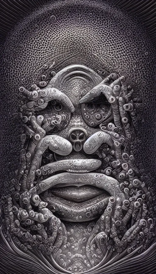 Prompt: techno artwork, by naoto hattori