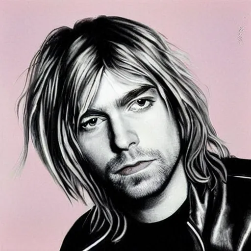 Prompt: Kurt cobain 90s album cover, highly detailed