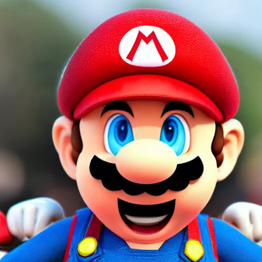 Prompt: photo of person with mouth open and tiny super mario is inside mouth